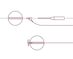 DELPHIN Nekonečná zarážka Delphin Q-STOP / transparentní + oranžová 7mm