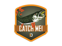 DELPHIN Nálepka Delphin CatchME! ŠTIKA 9x8cm