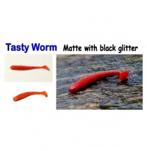 Tasty Worm, 50mm, 0,8g Varianta:  White with red glitter