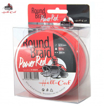 Hell-Cat Splétaná šňůra Round Braid Power Red 200m