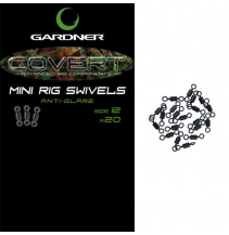 Gardner Obratlíky Covert Mini Rig Swivels 20 ks